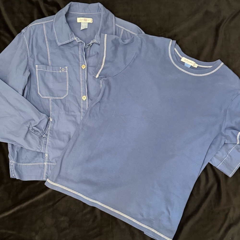 Fresh Produce Sky Blue Cotton Apparel